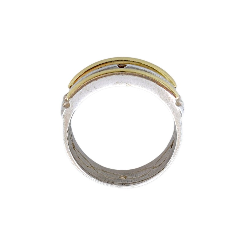 Anillo Atlante-Plata y Oro-Sin Piedra-AN5112 sinpiedra