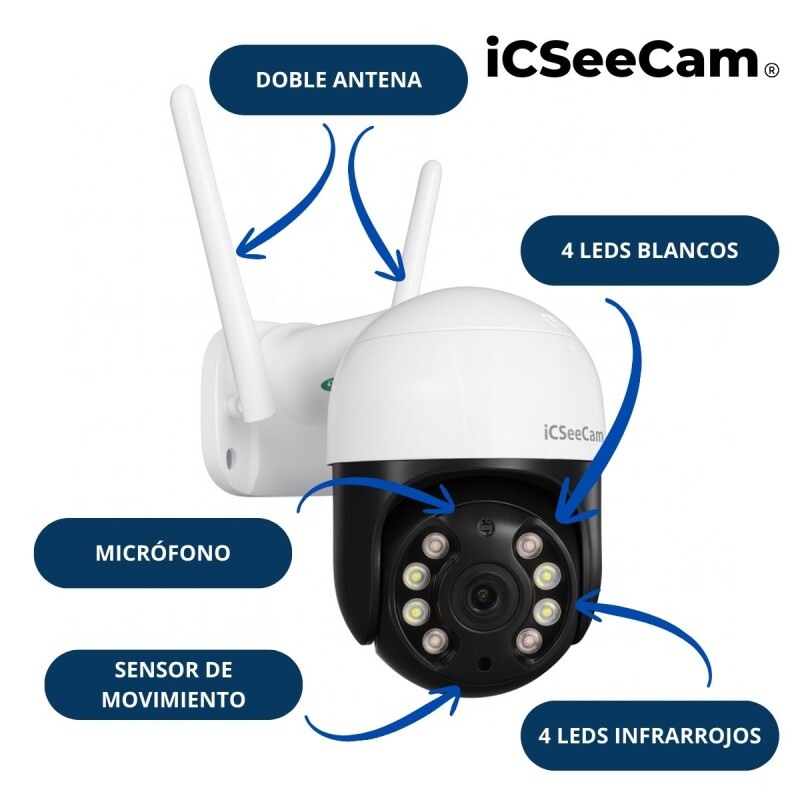 Cámara Seguridad Inalámbrica Exterior Wifi 3mp Icseecam Cámara Seguridad Inalámbrica Exterior Wifi 3mp Icseecam