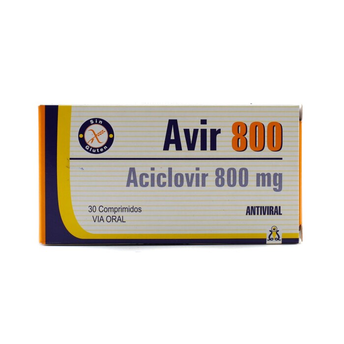 AVIR 800 MG. CJ X 30 COMP. única