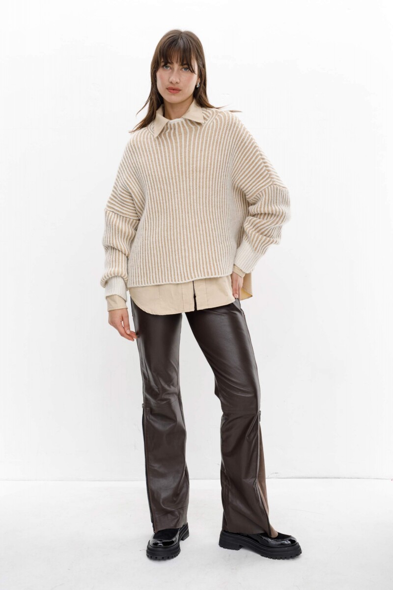 Sweater Tricot - Camel/Crudo 