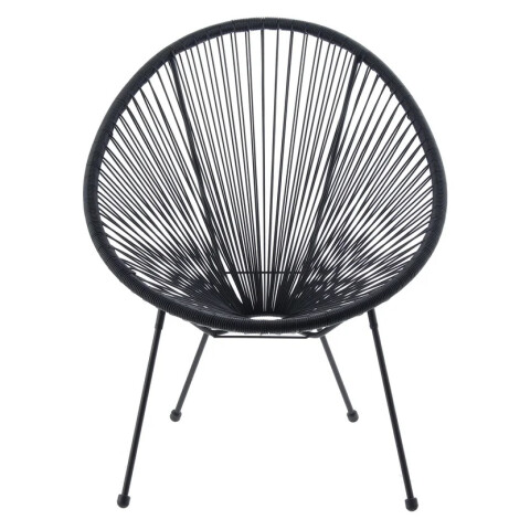 SILLA HONGUITO DE JARDIN COZUMEL DE RATTAN NEGRO SILLA HONGUITO DE JARDIN COZUMEL DE RATTAN NEGRO