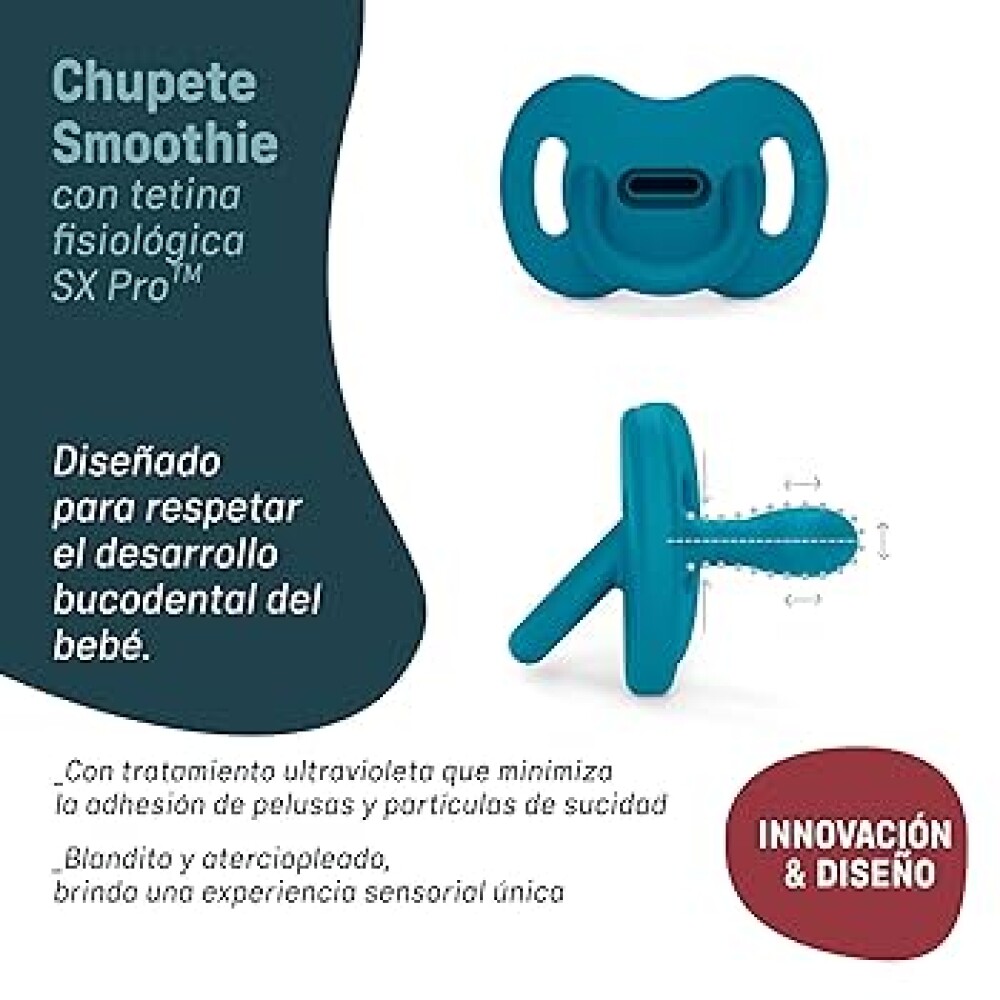 Chupete Suavinex Fisiológico Essence 0 a 6 m azul petroleo
