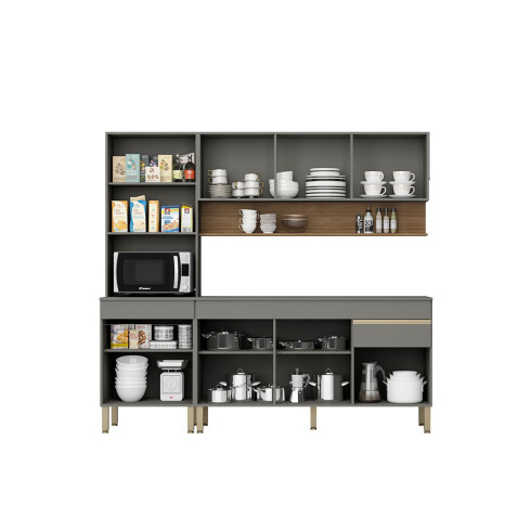 JUEGO DE COCINA MODULAR, REQUIERE ENSAMBLADO, MOBILIARIO GAMAS DE GRIS
