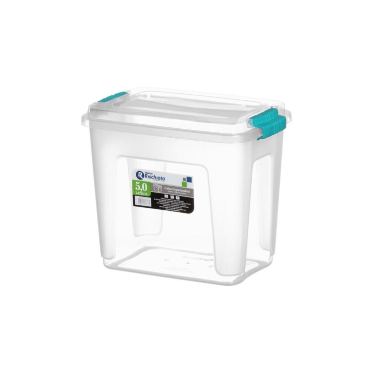 CAJA ORGANIZADORA 5 LITROS TRANSPARENTE RISCHIOTO CAJA ORGANIZADORA 5 LITROS TRANSPARENTE RISCHIOTO