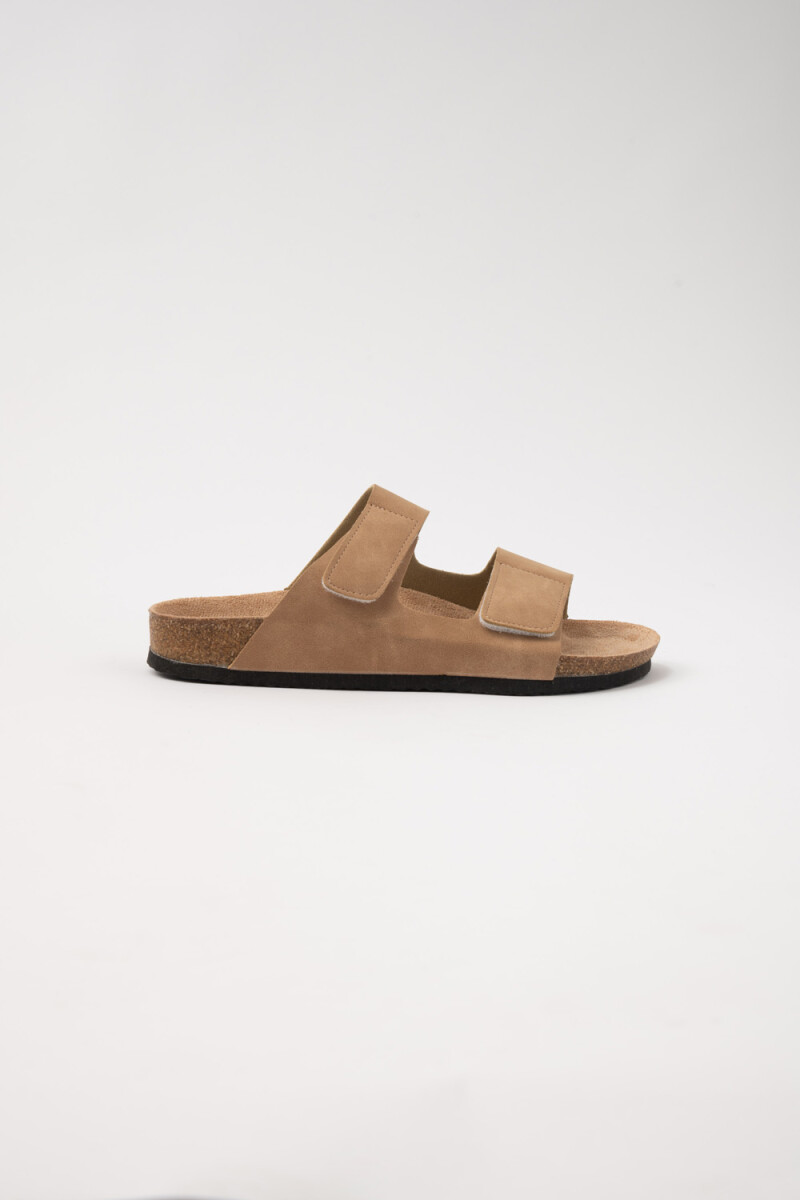 Sandalia velcro Beige