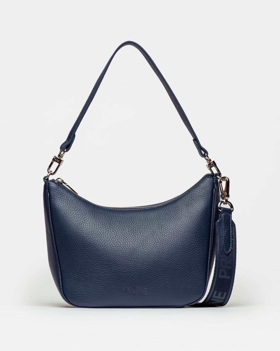 Bandolera Venice en cuero graneado - Marine Blue 