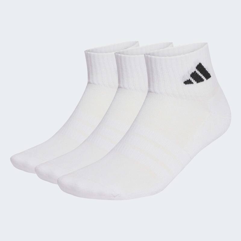 Medias Adidas Soquetes Sportswear, 3 pares Blanco