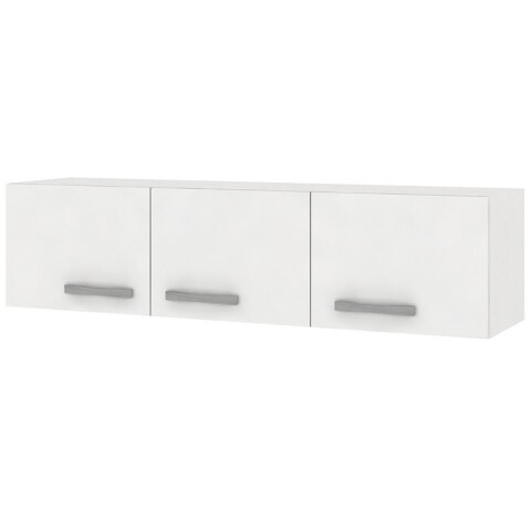 Mueble Aereo de 3 puertas s/estante interior natural 120x29x30cm Blanco