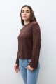 Sweater calado chocolate