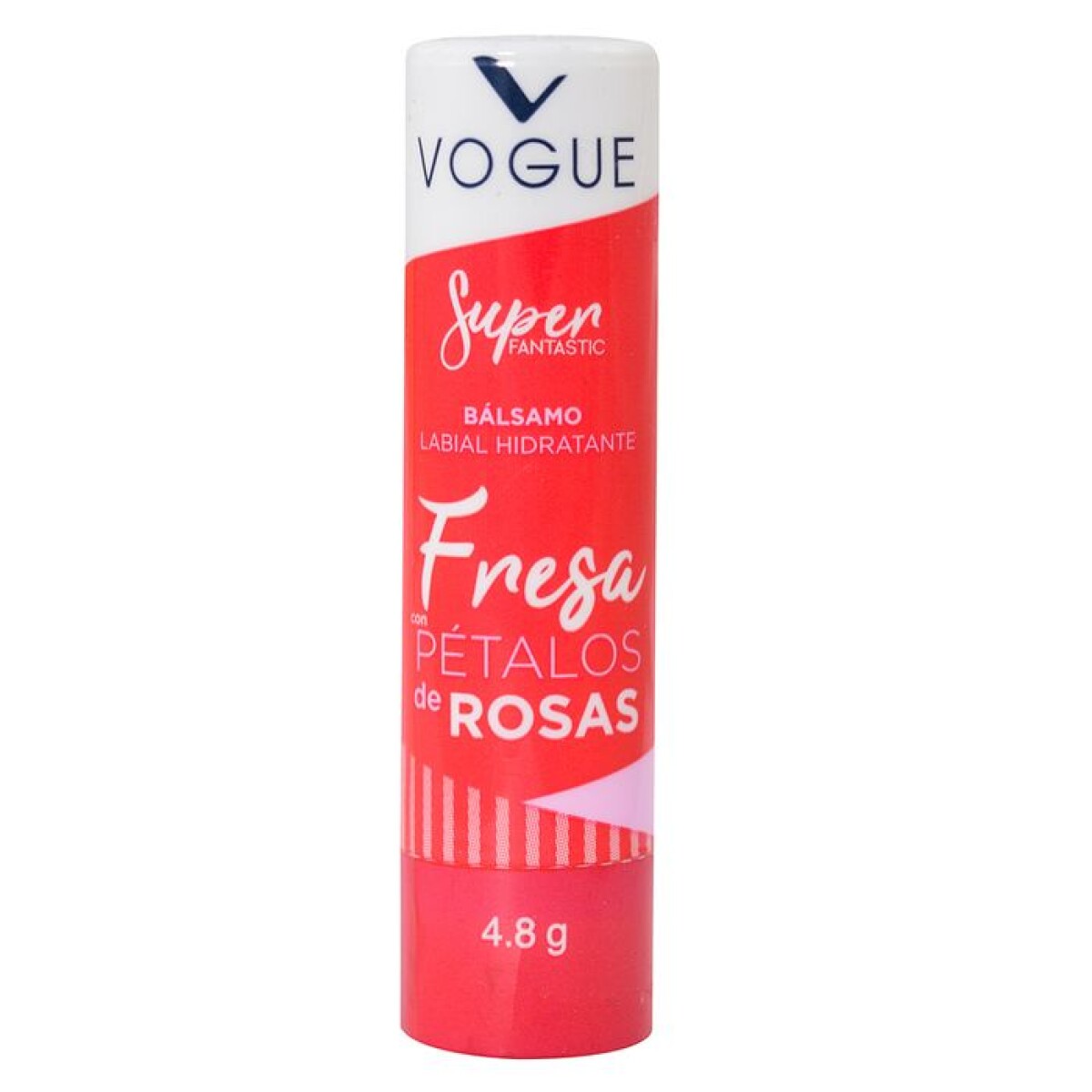 Vogue Bálsamo Labial Hidratante Fresa con Pétalos de Rosas – Cuidado Labial 