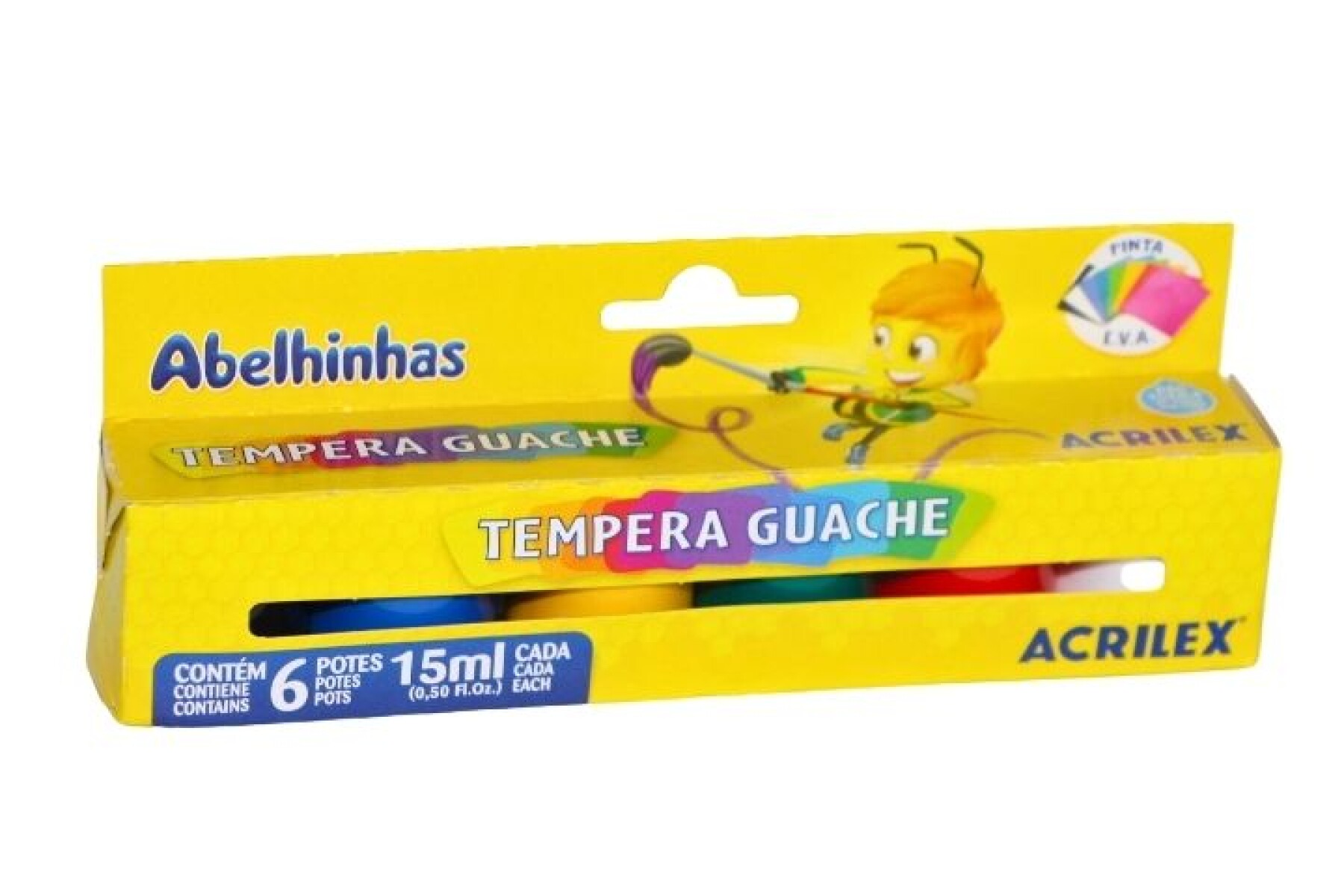 PINTURA TEMPERA ACRILEX X 6 COLORES 