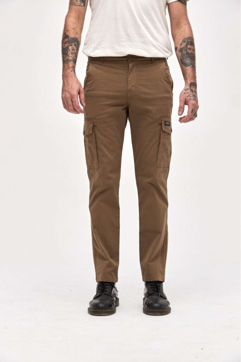 Pantalon cargo Roque I26 - Marron 