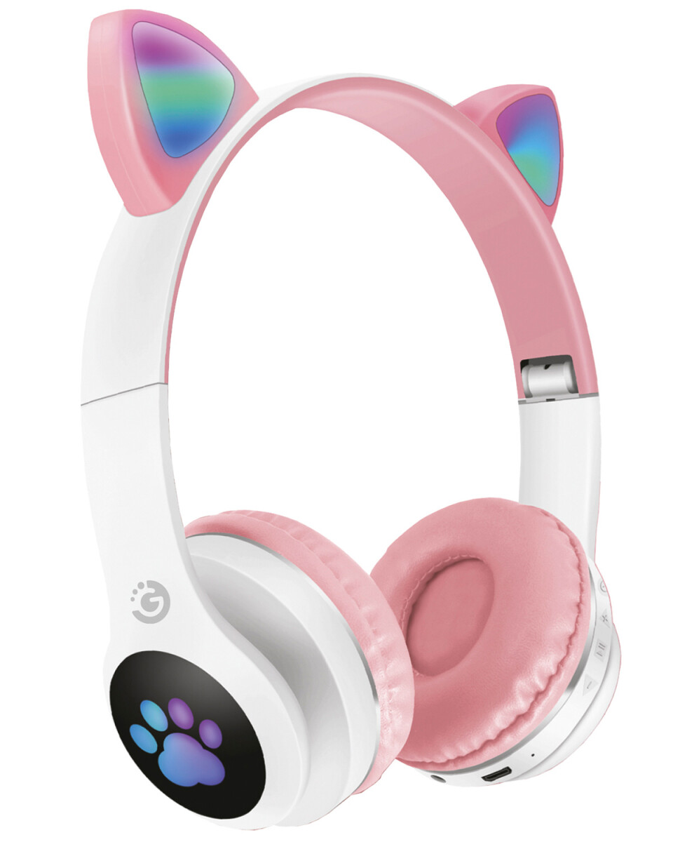 tortura Ideal Sentimental Auriculares Bluetooth infantiles diseño gato Goldtech Catbass RGB - Rosa —  Electroventas