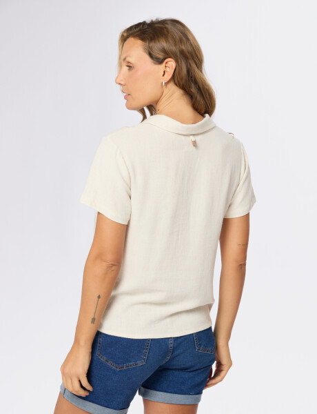 CAMISA DE LINO LISA Beige