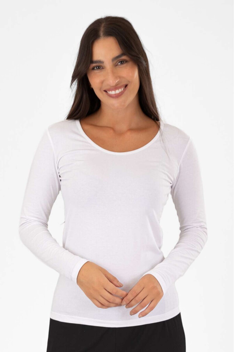 Remera algodón elastano - Blanco 