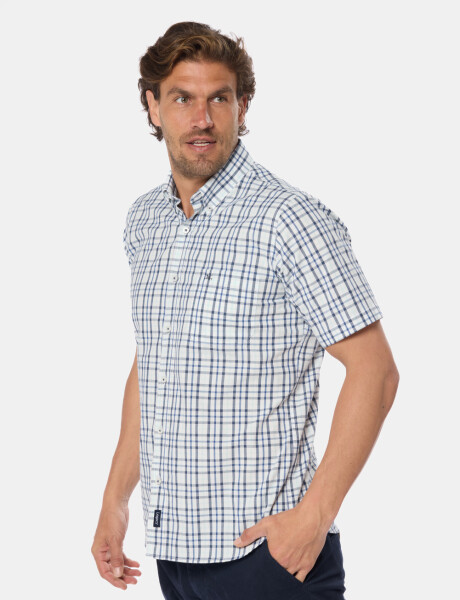 CAMISA SPORT A CUADROS Azul