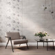 Revestimiento Ceramico Decorado Flores Relieve 40X120 Pared GAMAS DE GRIS