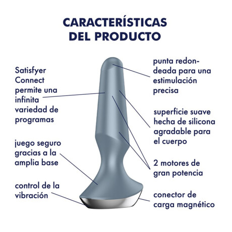 Satisfyer Ilicious 2 Plug Anal Vibrador Bluetooth Gris Gris