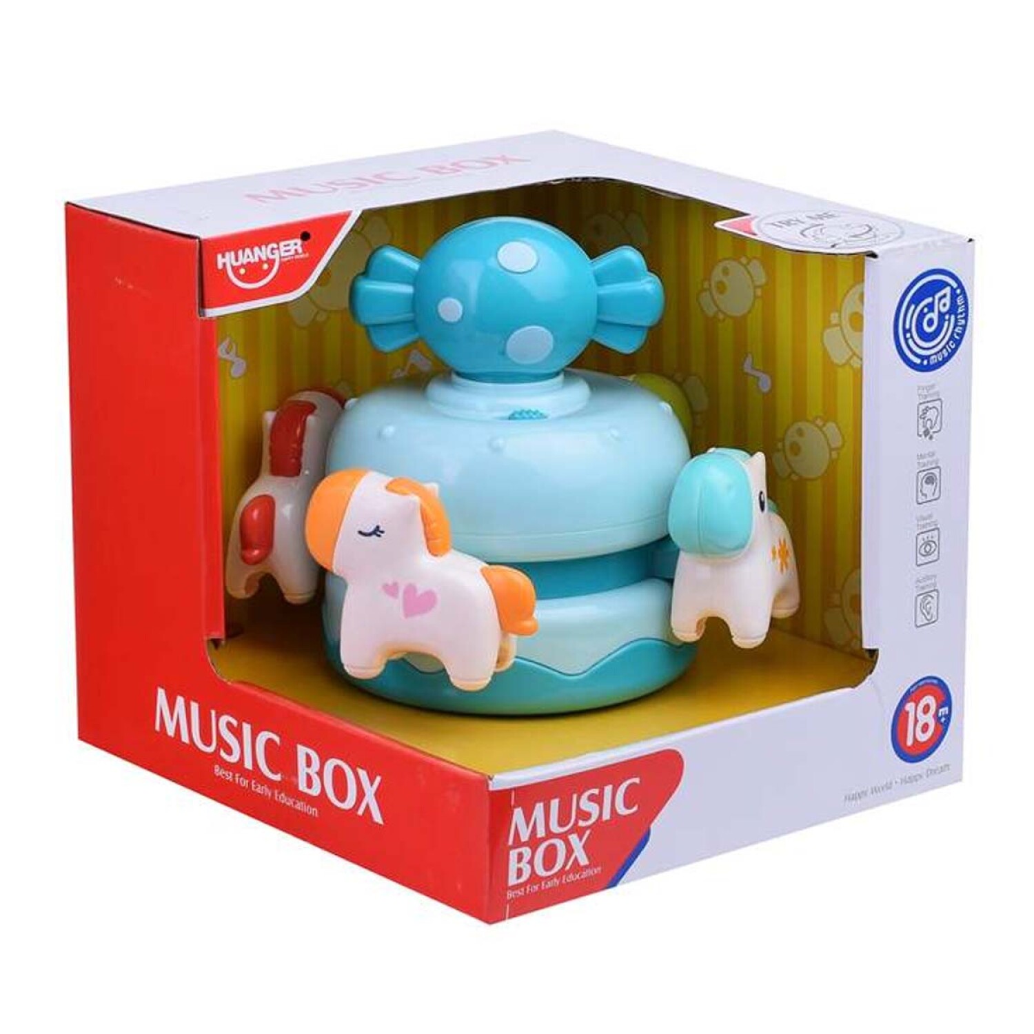 Cajas Musicales Musica Para Dormir Bebes Carrusel Carrusel Caja Musical  Ponis En Plástico P/ Cuna Bebé Huanger