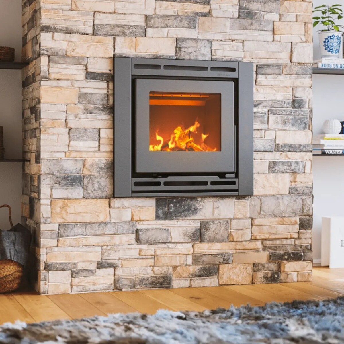 Calefactor a leña insertable Praga 865 Eko Varmo 