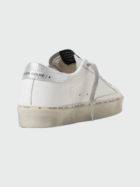 Golden Goose-Championes de cuero acordonados con suela alta , HI Star Blanco