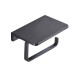 Porta Rollo Metalico Accesorio De Baño Linea Mate Negro