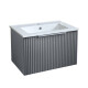 MOBILIARIO BAÑO MUEBLE CON BACHA SERIE BARTOLI MDF LAQUEADO GAMAS DE GRIS