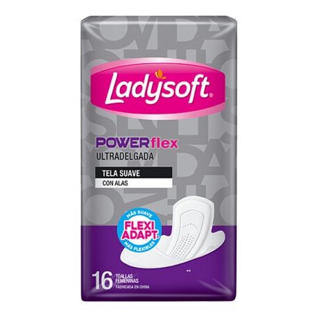 LADYSOFT TOALLITAS POWER FLEX ULTRADELGADA 16 UNIDADES LADYSOFT TOALLITAS POWER FLEX ULTRADELGADA 16 UNIDADES