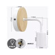Aplique Pared Nordico Metal Madera Vintage Blanco