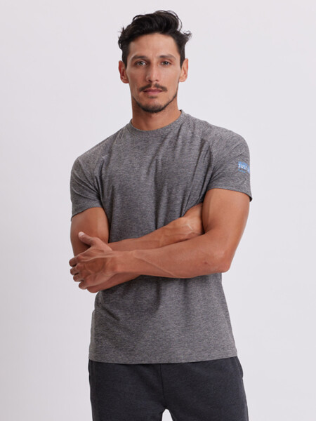 Remera manga corta Fitness Gris