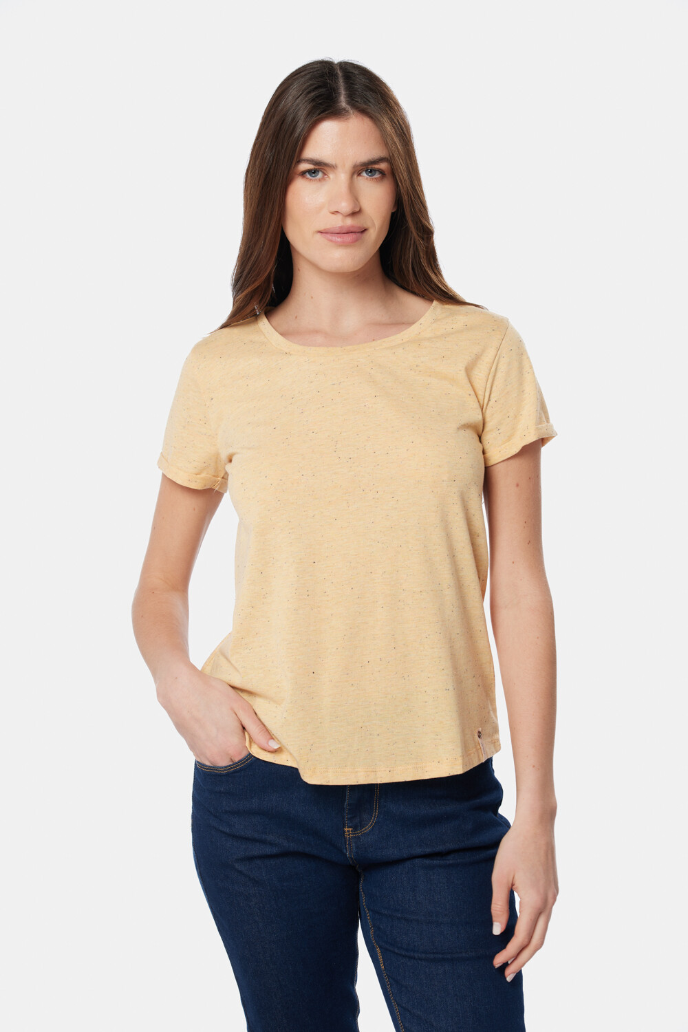 REMERA LISA CON PECAS Naranja