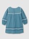Vestido Con Ric Rac A Contraste Azul Brillante