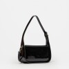 Cartera Al Hombro Leaf en Efecto Cuero Charol Negro