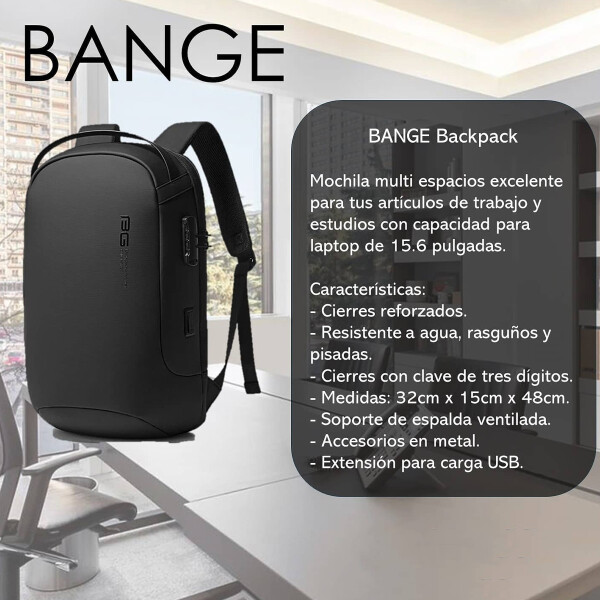 Mochila Notebook Bange 7225 GRIS