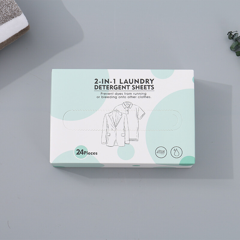 Hojas Detergente Lavandería Para Viaje 2 En 1 (24 Unidades) Unica