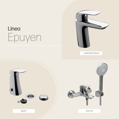 Juego Grifería Epuyen FV Completa Con Bidet CROMO