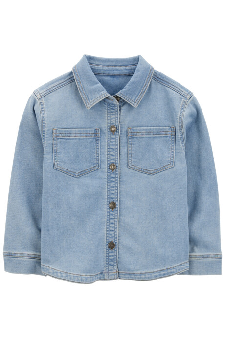 Campera jean estilo camisa Sin color