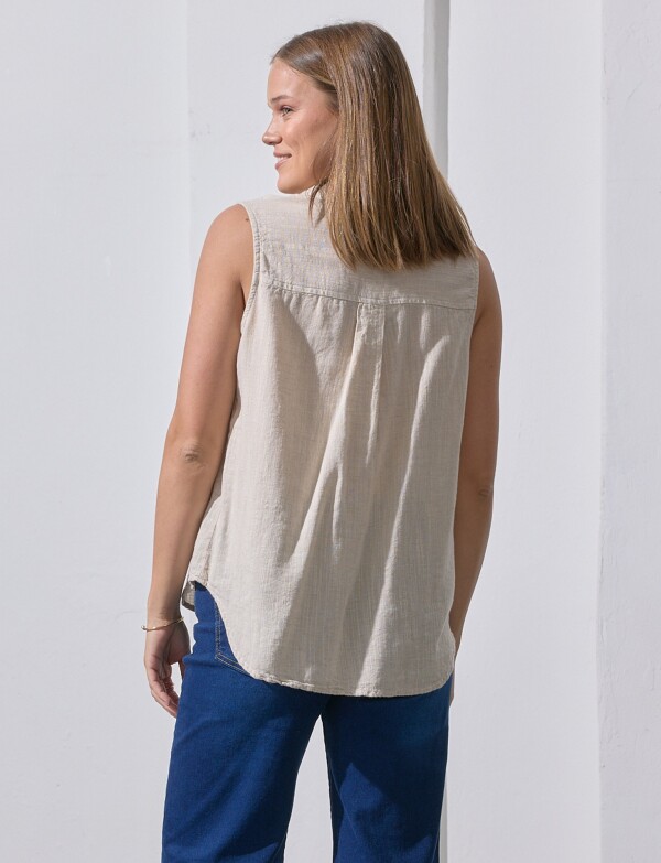 Camisa Lino BEIGE