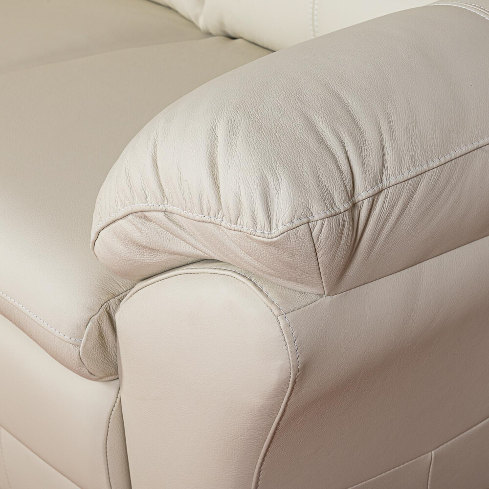 SILLÓN 2 CUERPOS CUERO NATURAL-BEIGE FLORENCIA CRUDO