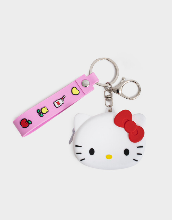 Llavero Silicona Llavero Y Charm De Monedero Hello Kitty - Combinacion Multicolor