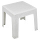 Set x2 sillones símil ratán + Mesa cuadrada BLANCO