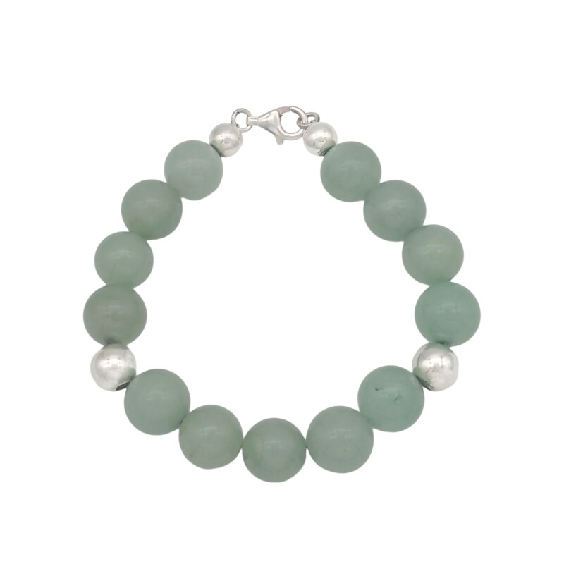 Pulsera Bolitas-Plata 925-Piedra Jade-PU3461 conpiedra