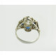 Anillo Platino Con Brillantes Y Zafiros Sintéticos Anillo Platino Con Brillantes Y Zafiros Sintéticos