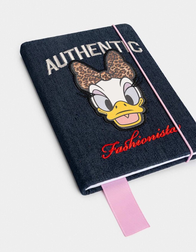 Anotadores Cuadernos y Memos Cuaderno Daisy A6 De Tela Con Parches - Azul Celeste