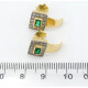 Caravanas Oro 18K Con Esmeralda Y Brillantes Caravanas Oro 18K Con Esmeralda Y Brillantes