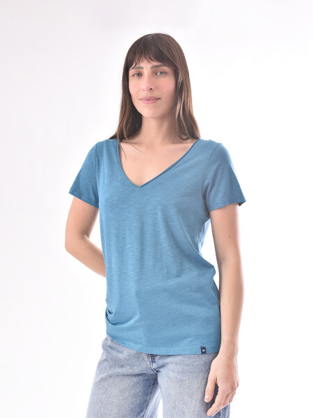 REMERA BASICA VALEN AZUL