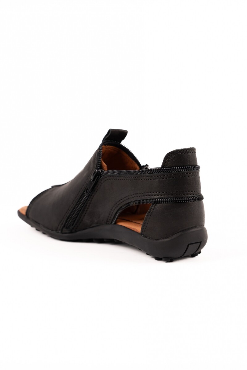 Sandalia Zipper Negro