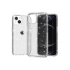 Protector rígido iPhone 15 transparente gris con brillos Protector Rígido Iphone 15 Transparente Gris Con Brillos
