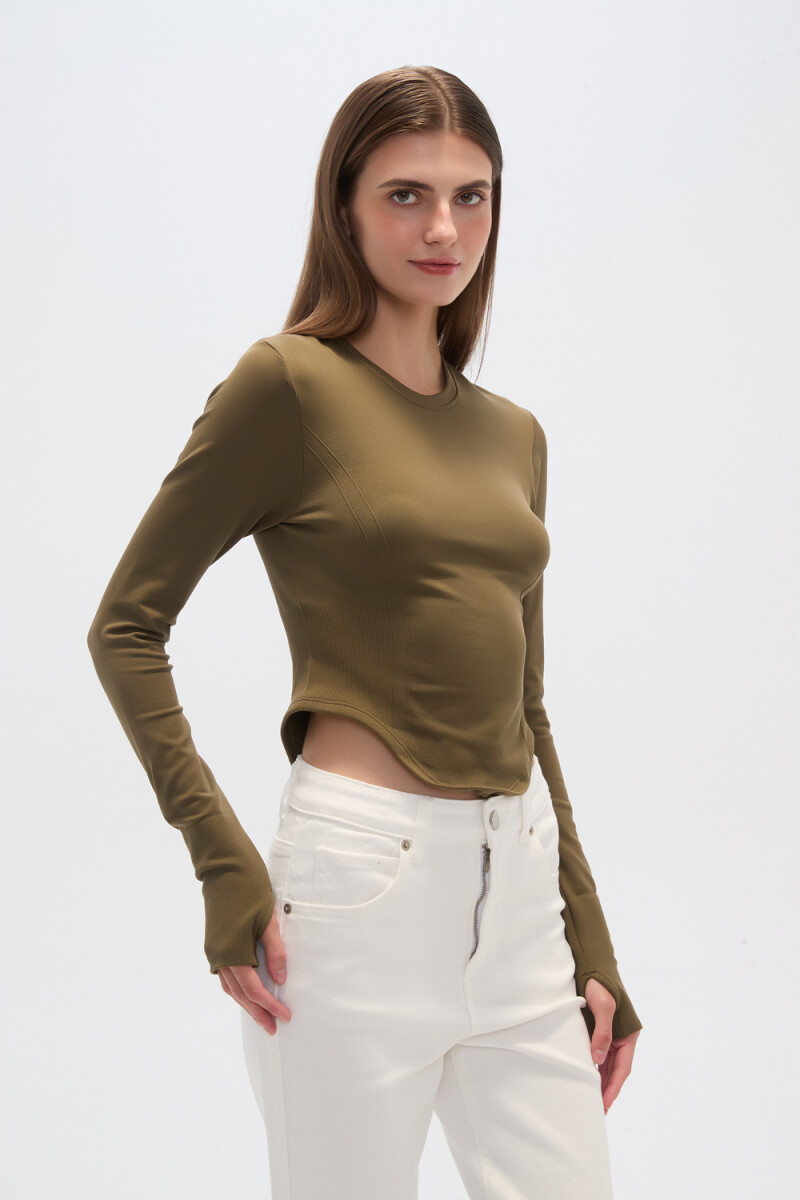 Tops Gaieja - Verde Oliva Oscuro 