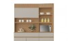 Mueble Modular 3 Cuerpos REALEZA Marron/Gris